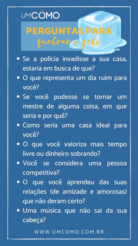 157 perguntas para conhecer alguém melhor e quebrar o gelo